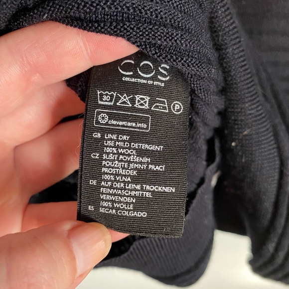 Blue COS wool sweater dress size 2-6 - Picture 6 of 9